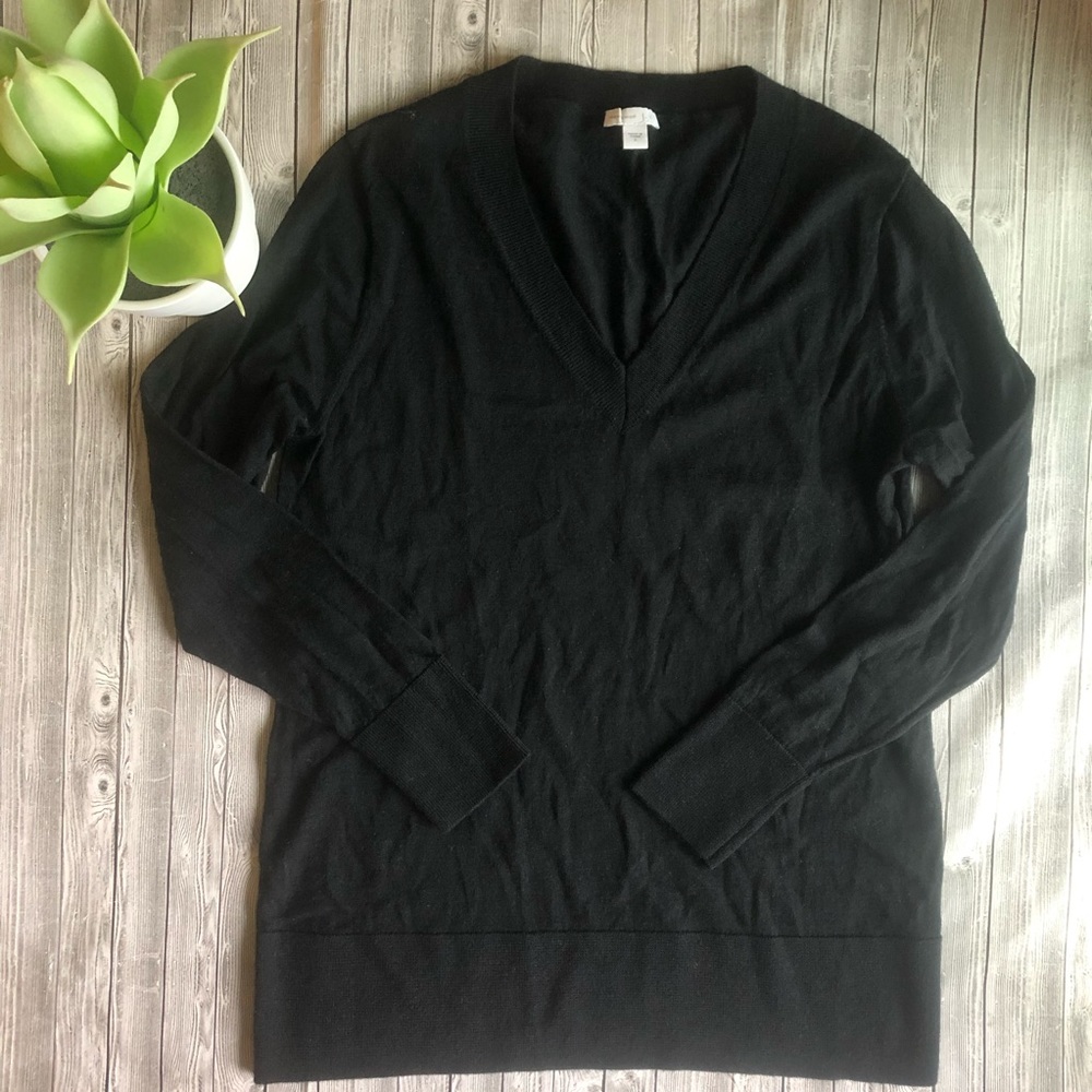 J. Jill Merino Wool V Neck Sweater